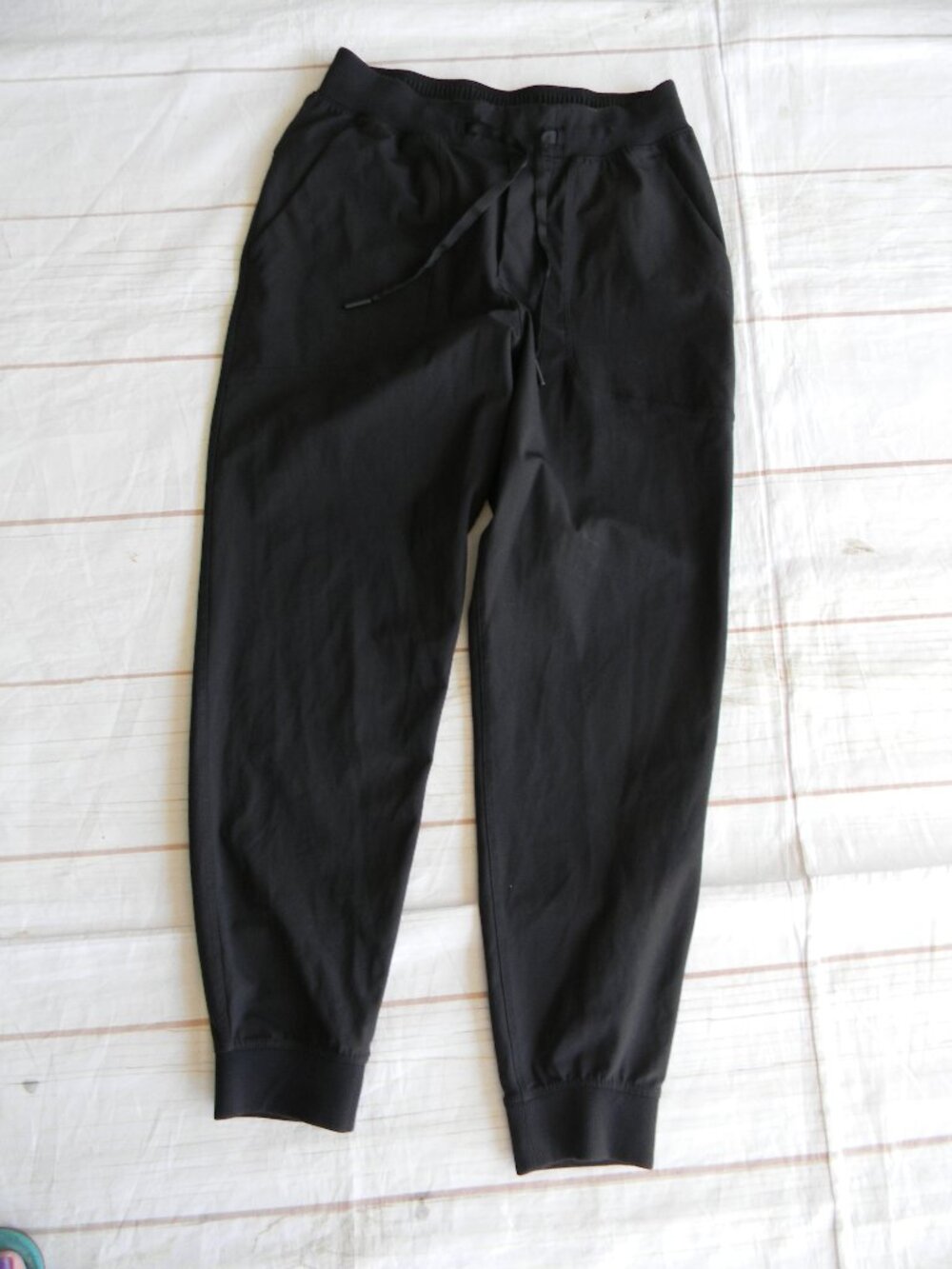 LULULEMON WOMENS BLACK PULL ON ELASTIC WAIST JOGGERS SZ XS